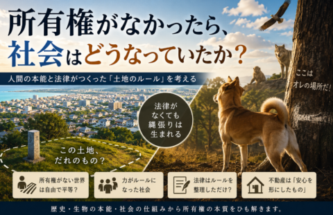 人間はなぜ土地を欲しがるのか？ ～所有権は法律が作ったものではない？～